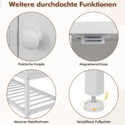 Schuhbank mit Klappdeckel & Sitzfläche & 2 Türen Schuhregal Schuhschrank 100 x 30 x 68 cm