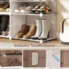 Schuhregal 8-stöckiger Schuhschrank mit herausnehmbaren Regalen stapelbare Schuhboxen für 32 Paar Schuhe