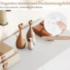 Schuhschrank holz 4-stöckiger Schuhkipper mit abnehmbaren Regalen exquisite Griffe & 2 Türen Schuhkommode Weiß