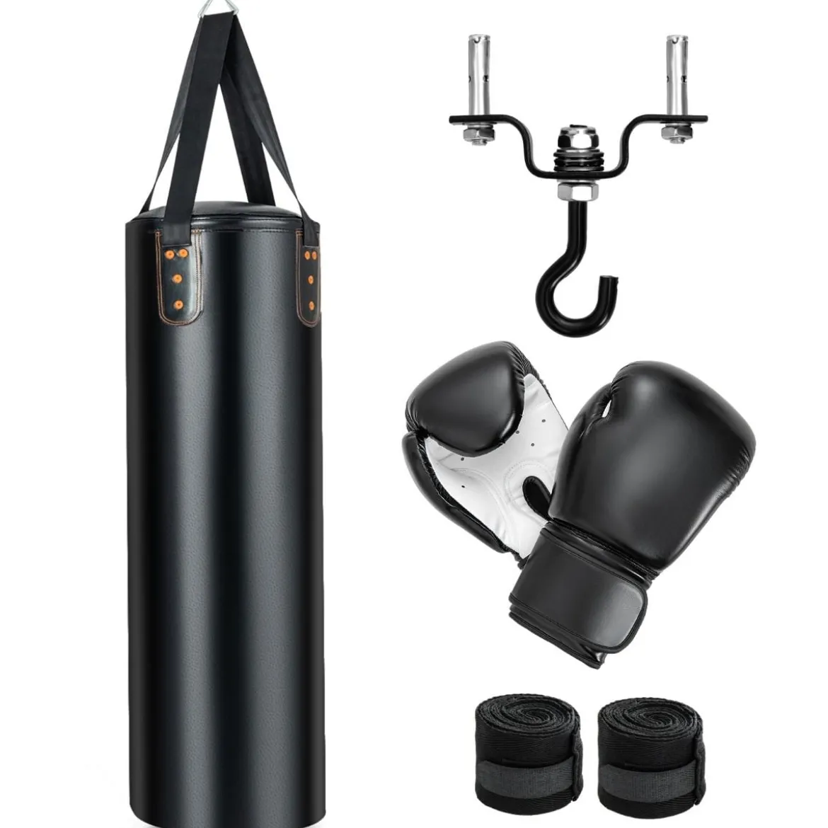 Schwerer Boxsack für Erwachsene 4 in 1 Boxsack hängend mit 12OZ Boxhandschuhen