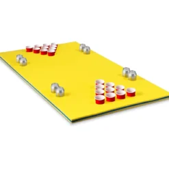 Schwimmender Bier pong-Tisch schwimmender Mehrzwecktisch 176 x 90 x 3,5 cm Gelb + Blau