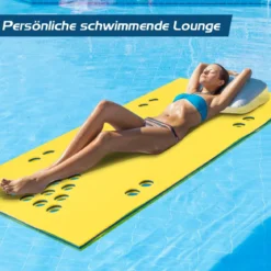 Schwimmender Bier pong-Tisch schwimmender Mehrzwecktisch 176 x 90 x 3,5 cm Gelb + Blau