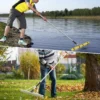 Schwimmender Weed-See-Rechen mit 36-Zinken-Rechenkopf 600 cm Wurfseil 92 x 12 x 156-230 cm
