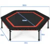 Sechseckiges 126 cm Fitness-Trampolin Fitness Trampolin Kindertrampolin Jumping-Workout Rot