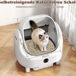 Selbstreinigende Katzentoilette mit App-Steuerung & Geruchskontrolle & Sensorsicherheit & Müllbeutel