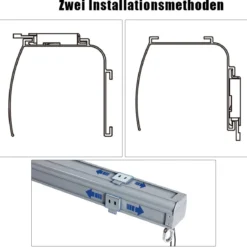 Senkrechtmarkise Aluminium-Kassettenmarkise Sonnenschutz 2,5 x 1,4 m Dunkelgrau