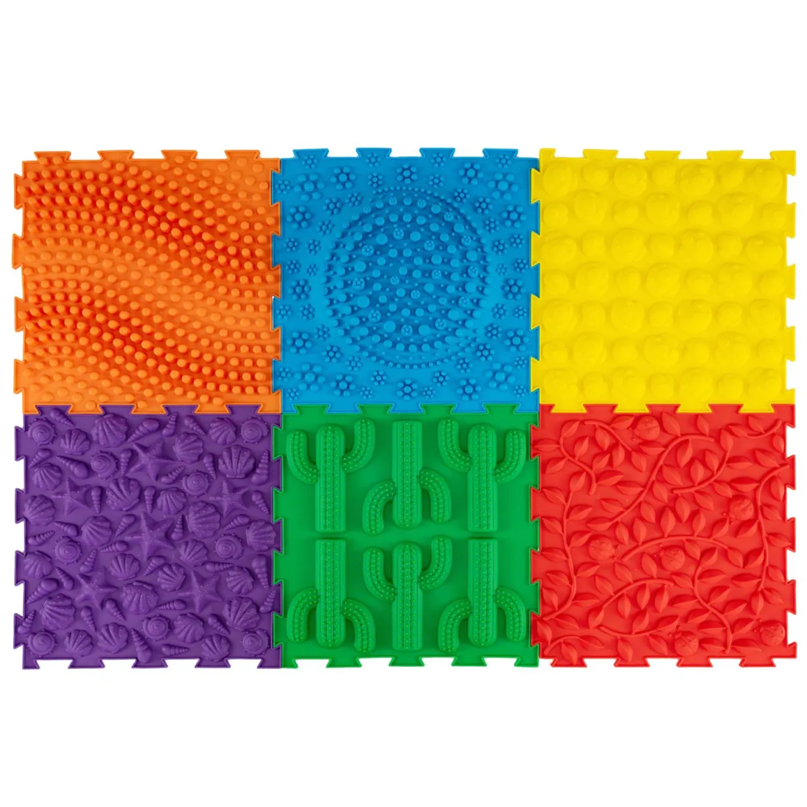 Sensorikmatte zum Stecken Orthopädische Spielmatte aus Wasserfeste Material 30 x 30 cm Mehrfarbig