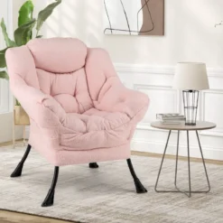 Sessel mit Armlehnen & Seitentasche & Fußstütze & Hocker Relaxsessel Loungesessel Fernsehsessel