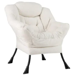 Sessel mit Armlehnen & Seitentasche & Fußstütze & Hocker Relaxsessel Loungesessel Fernsehsessel