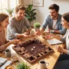 Shut The Box Spiel für 2-4 Spieler Würfelspiel mit 2 Würfel & Robustem Kiefernholz Klappenspiel Braun