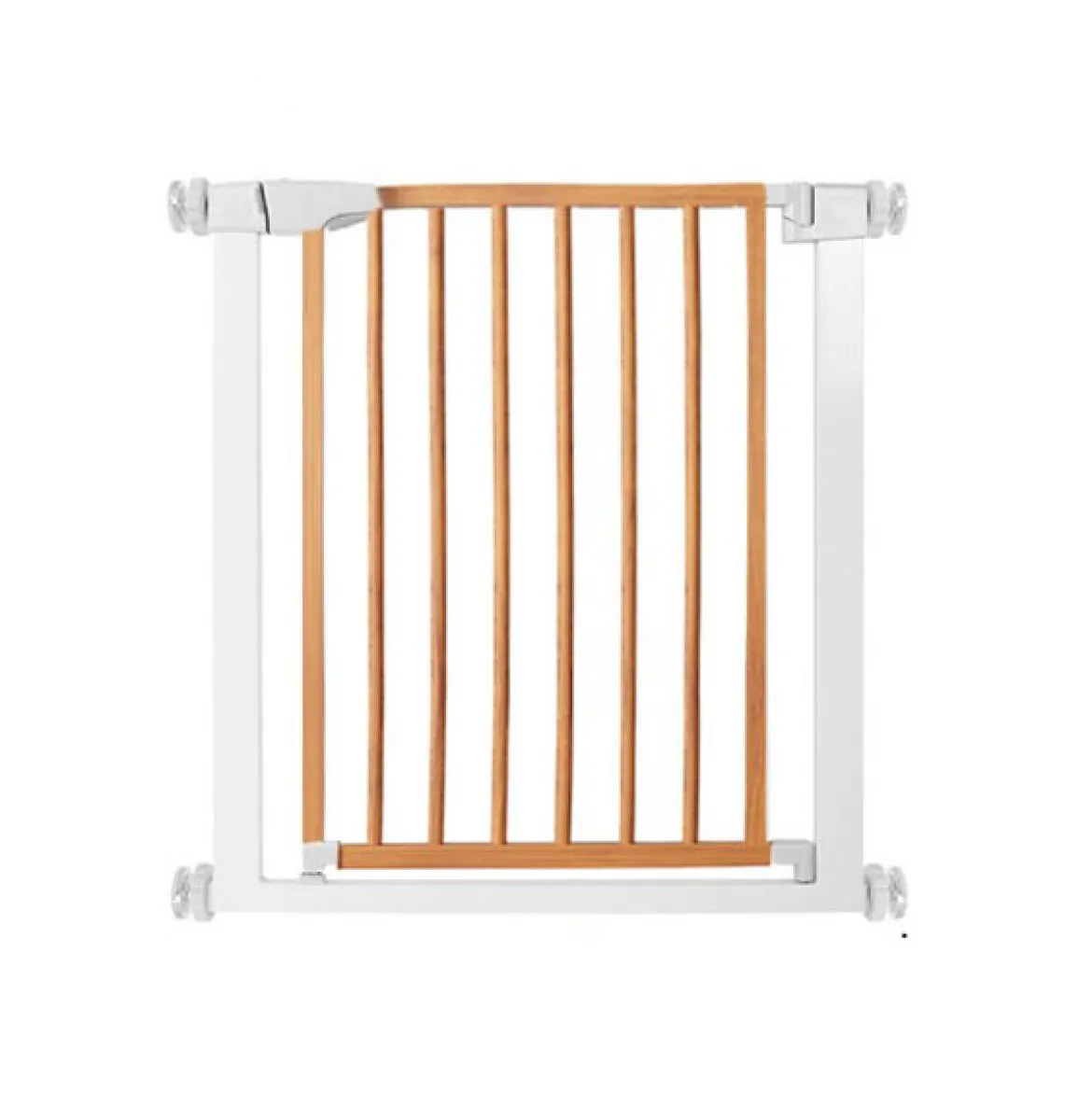 Sicherheitsgitter Haustiergitter mit Automatischem Schließen & Öffnen 71 x 4,5 x 79 cm Weiß