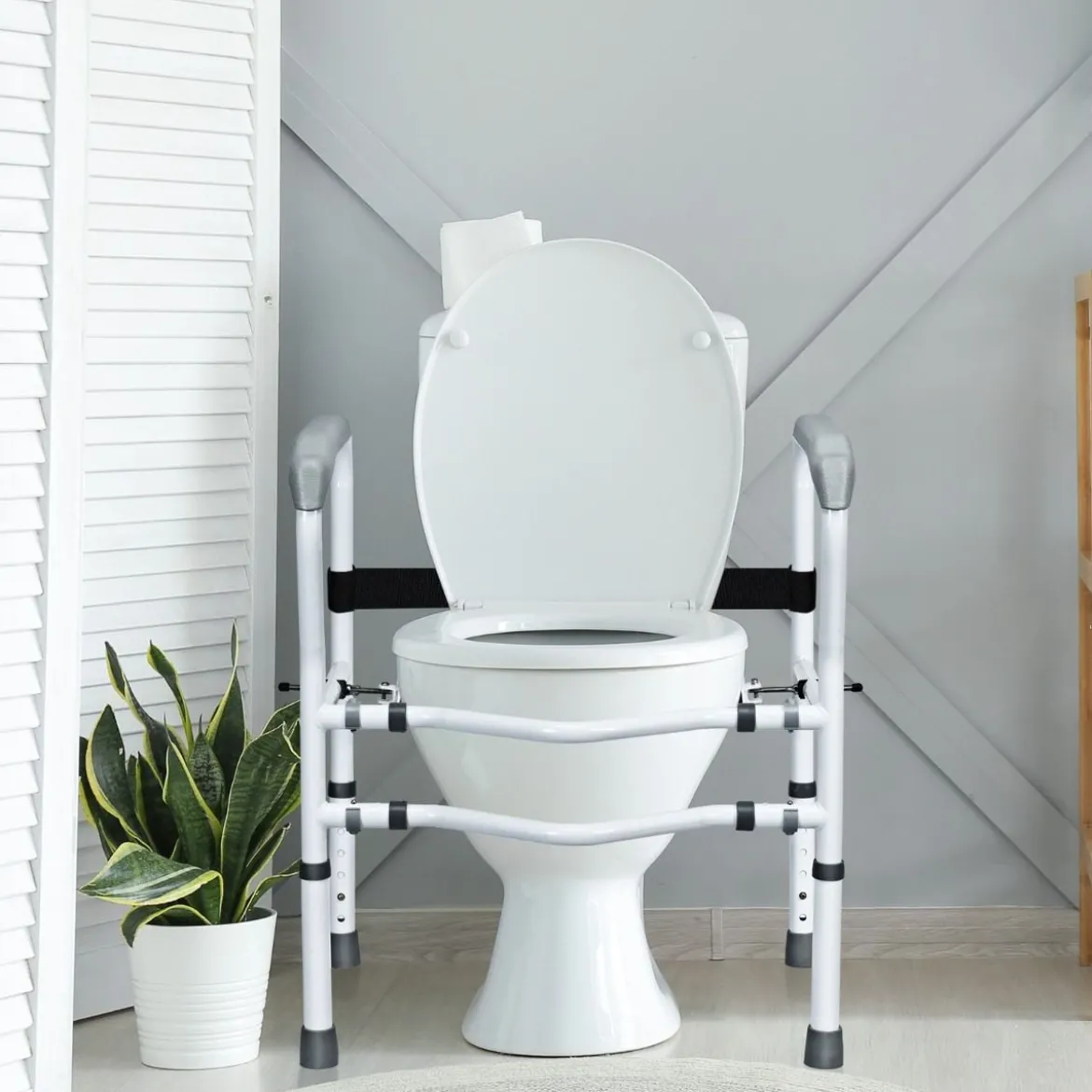 Sicherheitsschiene für die Toilette mit einstellbarer Höhe & Breite für Senioren