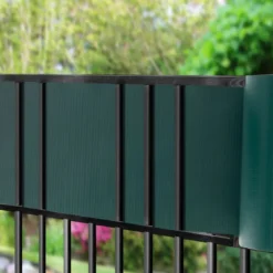 Sichtschutzfolie Zaunblende PVC Zaunfolie Gartenzaun Abdeckung Sichtschutz Windschutz 35 m x 19 cm Dunkelgrün