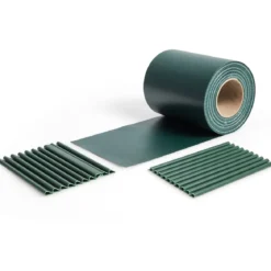 Sichtschutzfolie Zaunblende PVC Zaunfolie Gartenzaun Abdeckung Sichtschutz Windschutz 35 m x 19 cm Dunkelgrün
