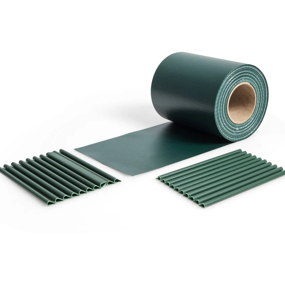 Sichtschutzfolie Zaunblende PVC Zaunfolie Gartenzaun Abdeckung Sichtschutz Windschutz 35 m x 19 cm Dunkelgrün