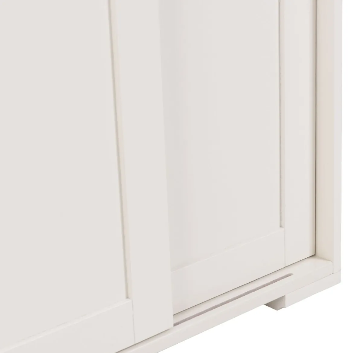 Sideboard Anrichte Küchenschrank Beistellschrank mit Schiebetüren Weiß/Braun/Schwarz 106,5 x 33 x 60 cm