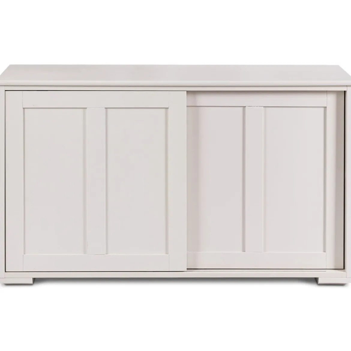 Sideboard Anrichte Küchenschrank Beistellschrank mit Schiebetüren Weiß/Braun/Schwarz 106,5 x 33 x 60 cm
