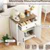 Sideboard mit Arbeitsplatte & Schublade & 2 Türen & Verstellbares Regal Landhausstil Küchenschrank