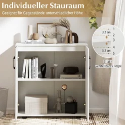 Sideboard mit Türen & Verstellbarem Regal Beistellschrank Aufbewahrungsschrank