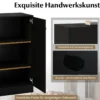 Sideboard modern freistehender Bodenschrank mit Kippschutz Flurschrank mit verstellbaren Regalen 72 x 34 x 85,5 cm Schwarz