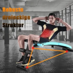 Sit Up Bank klappbar Schrägbank verstellbar Trainingsbank bis zur 200kg belastbar Blau