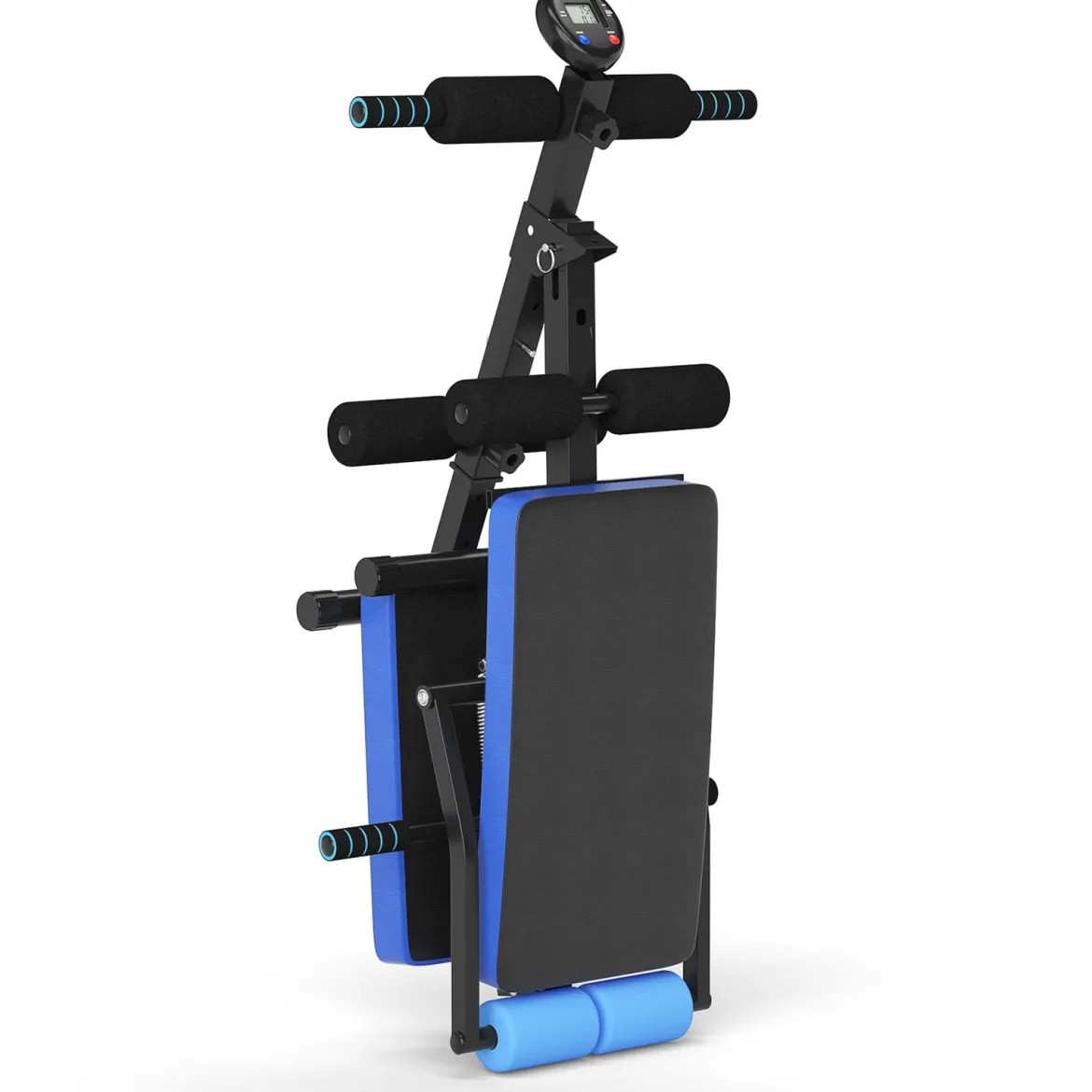 Sit Up Bank klappbar Trainingsbank höhenverstellbar Fitnessbank Schrägbank Blau