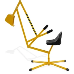 Sitzbagger 360° drehbar Bagger zum Draufsitzen Metall mit Schaufel & 2-Hand Steuerung Gelb