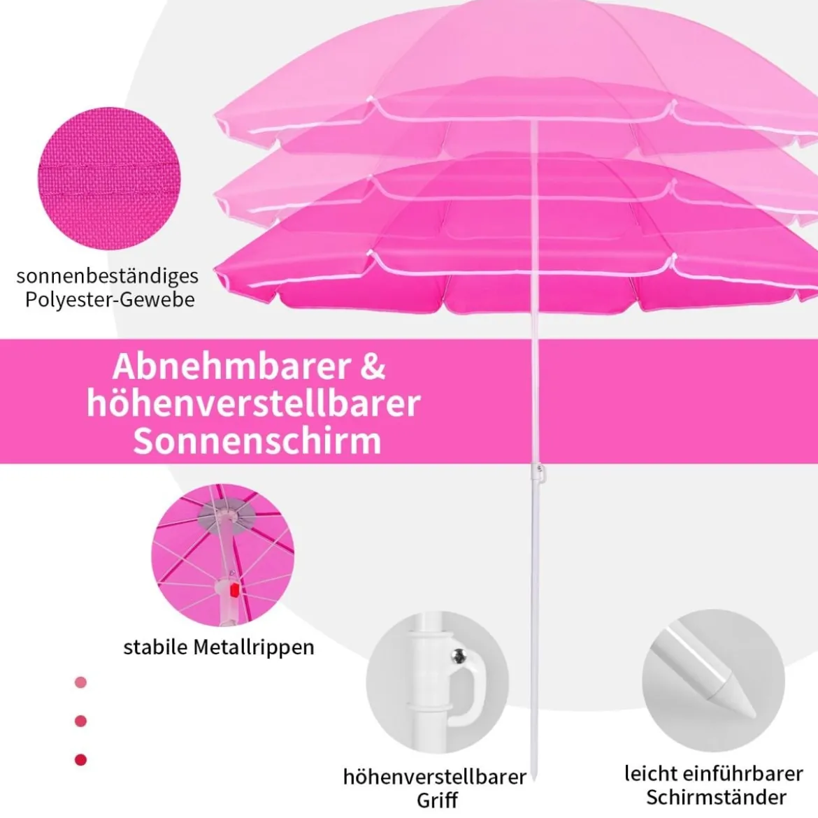2-Sitzer Campingstuhl mit Sonnenschirm Klappbarer Angelstuhl mit Tragetasche Faltstuhl
