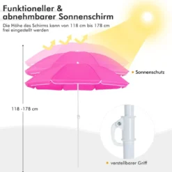 2-Sitzer Campingstuhl mit Sonnenschirm Klappbarer Angelstuhl mit Tragetasche Faltstuhl