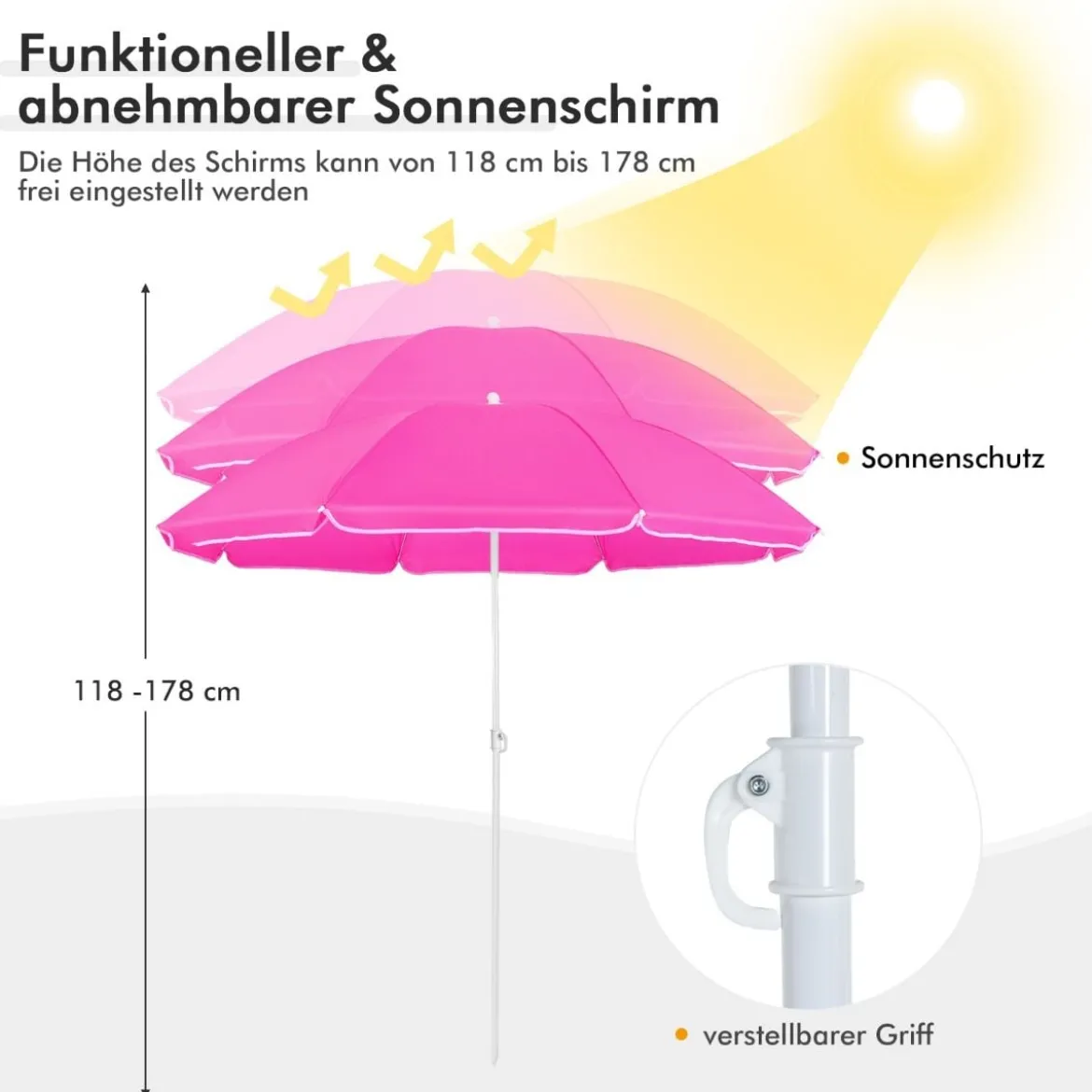 2-Sitzer Campingstuhl mit Sonnenschirm Klappbarer Angelstuhl mit Tragetasche Faltstuhl