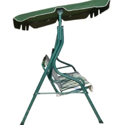 3-Sitzer Hollywoodschaukel mit verstellbarem Dach Gartenschaukel Schaukelbank für Garten