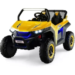 2 Sitzer Kinderauto mit 2,4G Fernbedienung 12V Kinder UTV mit Musik und Scheinwerfer 118 x 74 x 71 cm