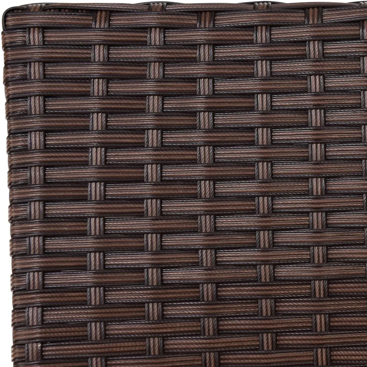 2-Sitzer Rattan Gartenbank Outdoor Lounge Sitzbank Braun 108 x 64 x 84 cm