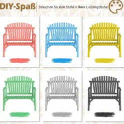 2-Sitzer Sitzbank mit Armlehnen Holz Gartenbank bis 300 kg Belastbar Balkonbank Braun