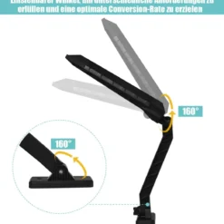 Solarleuchte Wasserdicht Solarlampen Garten Solarstrahler 60 LEDs Fernbedienung Schwarz