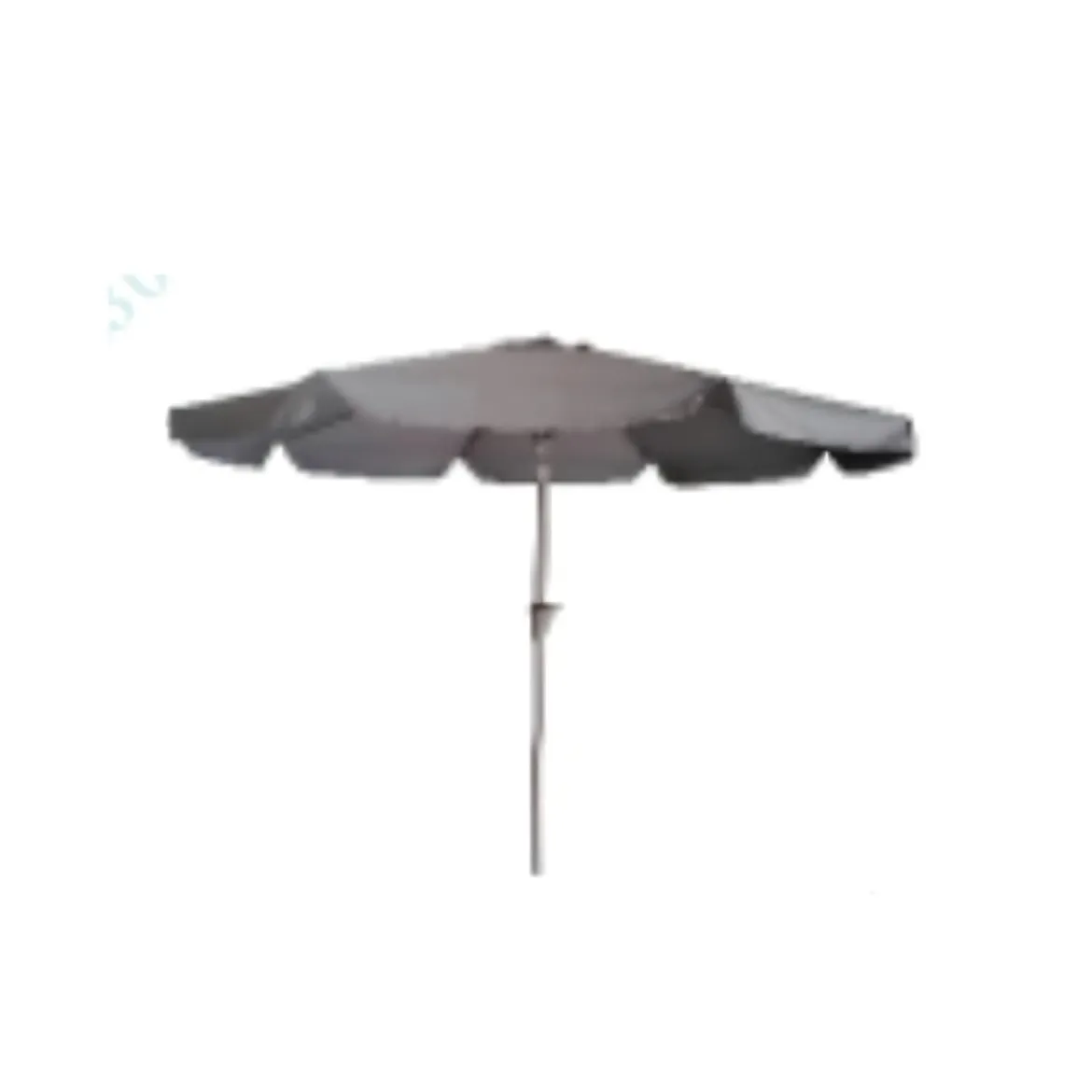 Sonnenschirm 286 cm Gartenschirm mit Kurbel & 30° Knickbar Sonnenschutz Balkonschirm Grau/Beige
