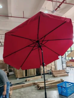 Sonnenschirm 300cm Neigbarer Gartenschirm mit Stabiler Metallstange 8 Streben Kurbel