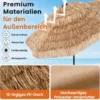 Sonnenschirm Hawaii Ø 275 cm Gartenschirm 30° Neigbar mit Kurbel & 8 Stabile Metallrippen