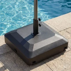 Sonnenschirmständer auf Rollen Schirmständer Befüllbar bis 68kg für Schirmstange 32/38/48 mm