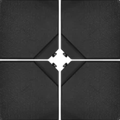 Sonnenschirmständer Balkonschirmständer für Außenbereich 96 cm x 96 cm x 7,5 cm Schwarz