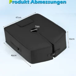 Sonnenschirmständer 40 kg Befüllbar mit Sand Tragbarer Schirmständer Sonnenschirmfuß Schwarz