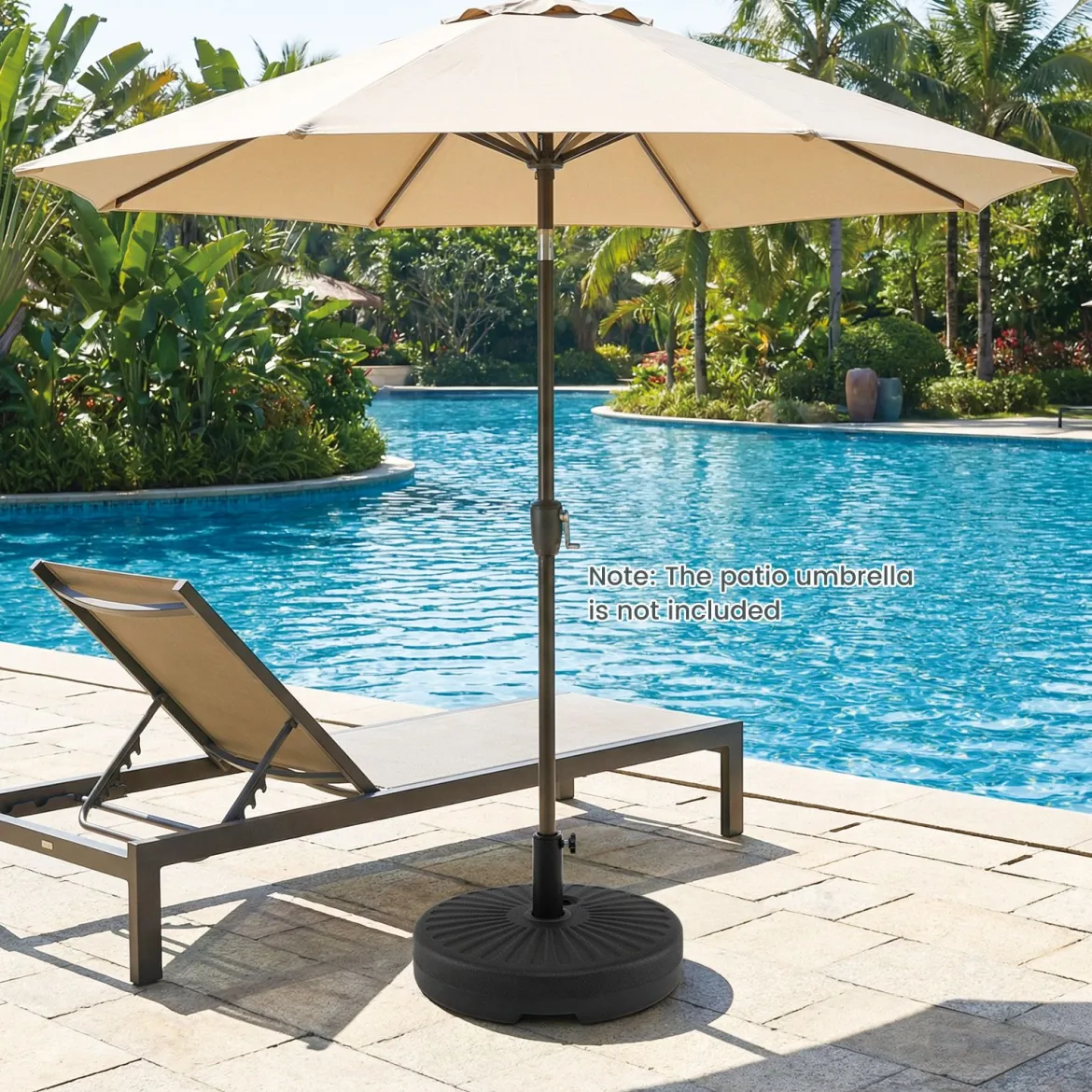Sonnenschirmständer 22 Liter / 25 kg Befüllbar Schirmständer für Schirmstangen von 38 / 48 mm