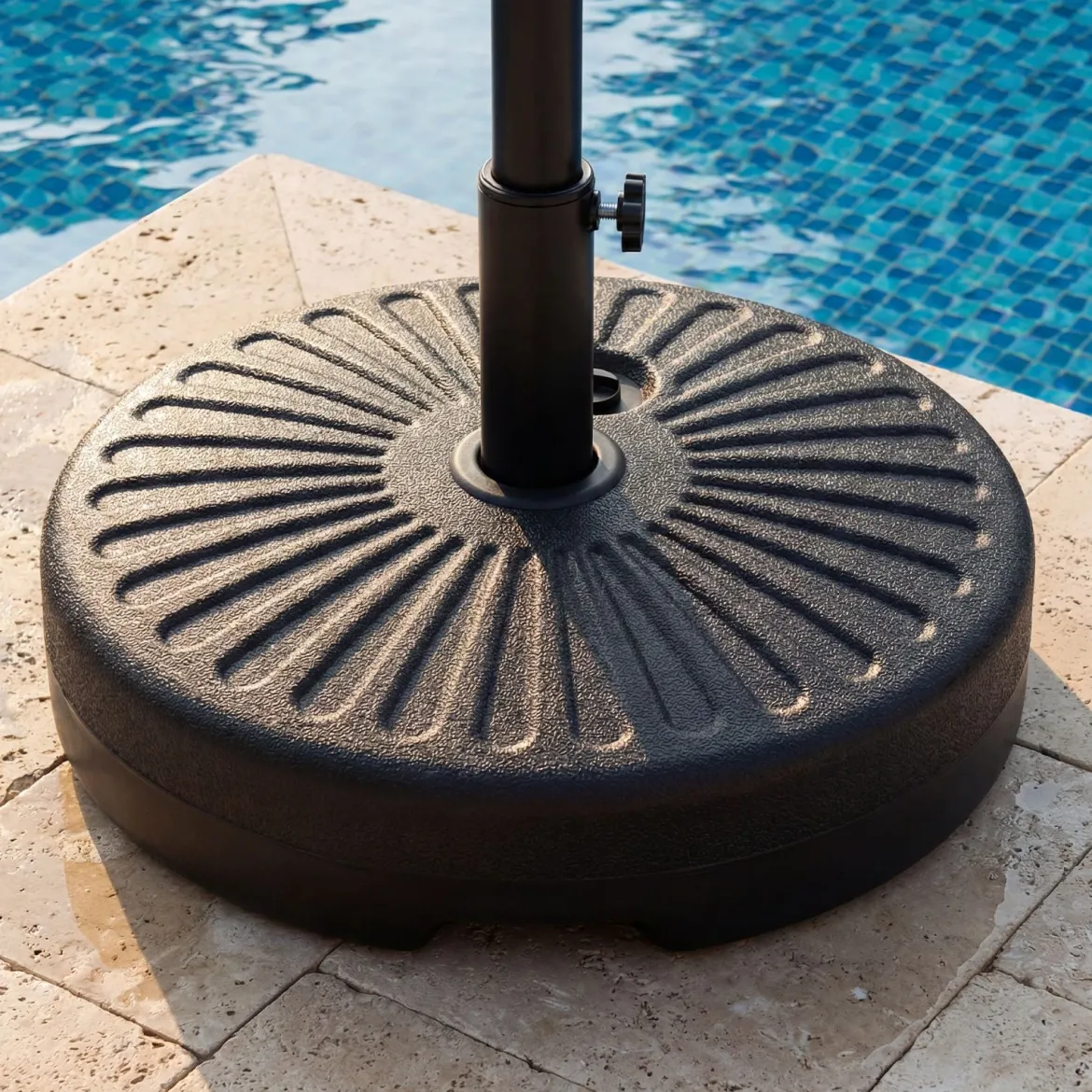 Sonnenschirmständer 22 Liter / 25 kg Befüllbar Schirmständer für Schirmstangen von 38 / 48 mm