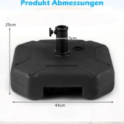 Sonnenschirmständer 17,5 Liter / 30 kg befüllbar mit Wasser oder Sand Schirmständer für Schirmstangen von 38/48 mm