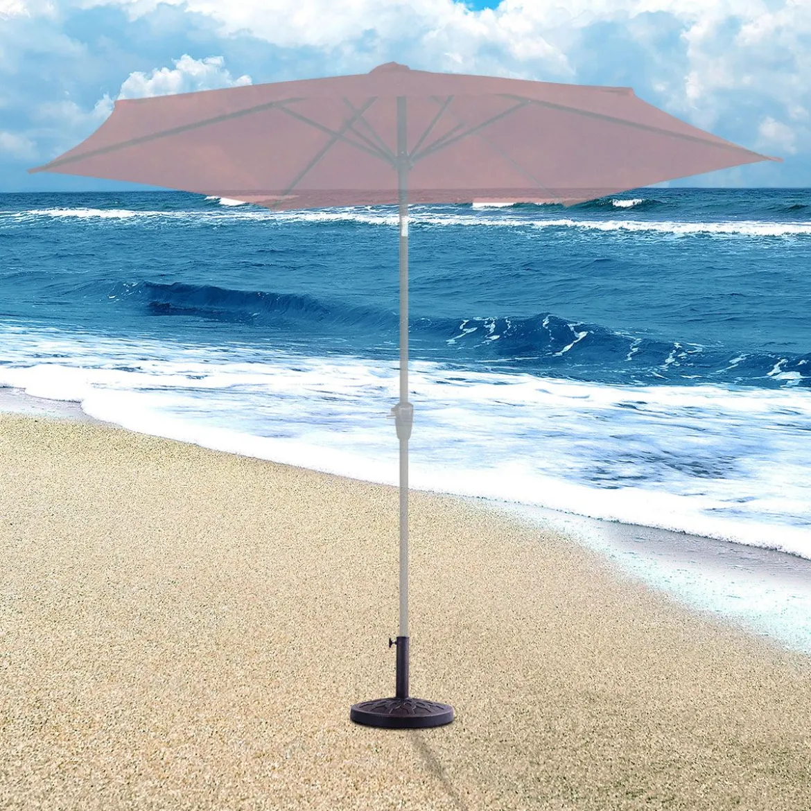 Sonnenschirmständer Marktschirmständer Sonnenschirmfuß Ständer Rund bronzen
