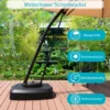 Sonnenschirmständer mit Rollen 150kg befüllbar rollbar Schirmständer für große Ampelschirme Ampelschirmständer für Garten Terrasse