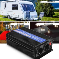 Spannungswandler 1500 3000W Inverter Welchselrichter 12V auf 220V