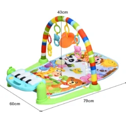 Spieldecke Spielmatte mit abnehmbares und drehbares Klavier Rainforest Erlebnisdecke mit Licht