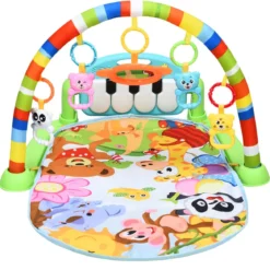 Spieldecke Spielmatte mit abnehmbares und drehbares Klavier Rainforest Erlebnisdecke mit Licht