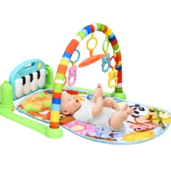 Spieldecke Spielmatte mit abnehmbares und drehbares Klavier Rainforest Erlebnisdecke mit Licht